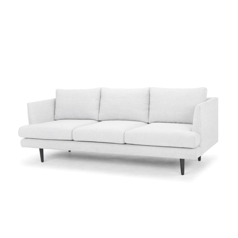 3 Seater Sofa - Light Texture Grey with black legs