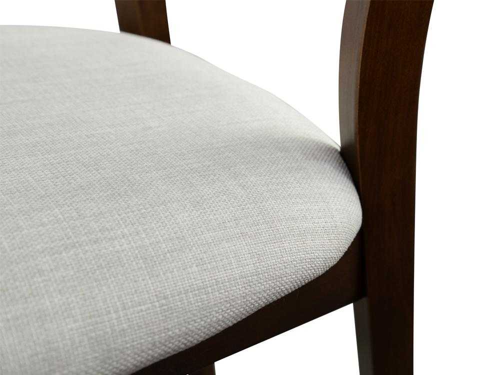 Veneer Dining Chair - Fabric Seat - Walnut