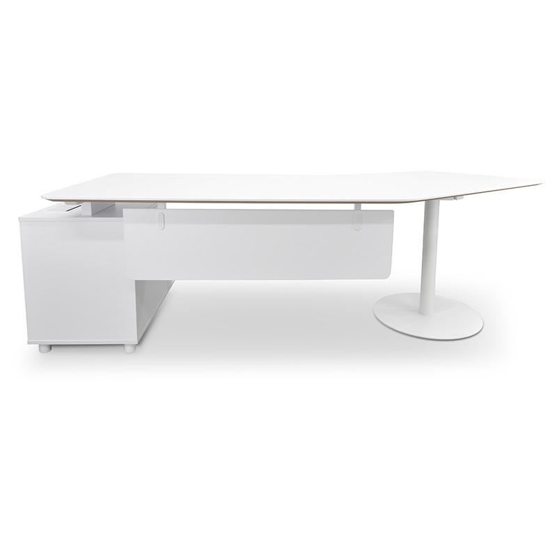 2.52m Executive Office Desk right Return - White