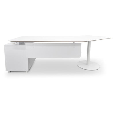 2.52m Executive Office Desk right Return - White