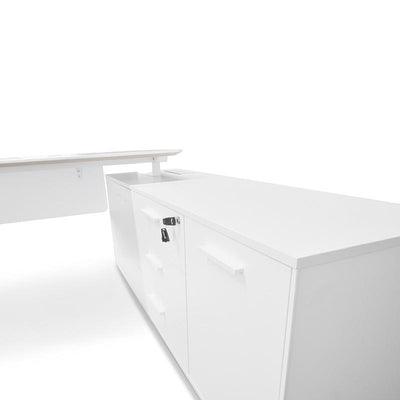 2.52m Executive Office Desk right Return - White