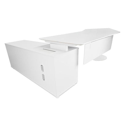 2.52m Executive Office Desk right Return - White