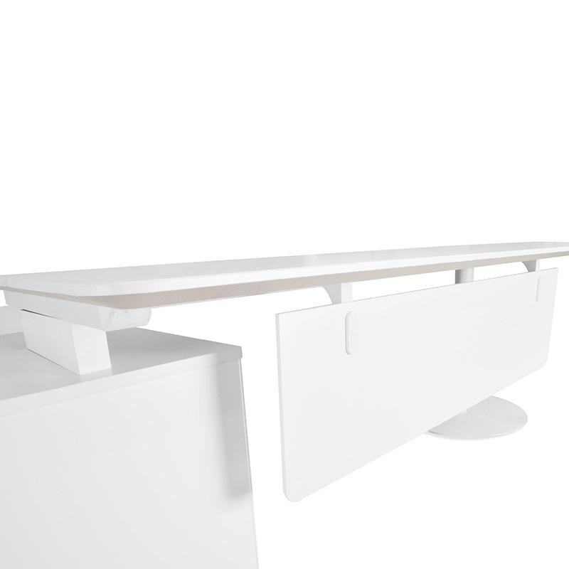 2.52m Executive Office Desk right Return - White