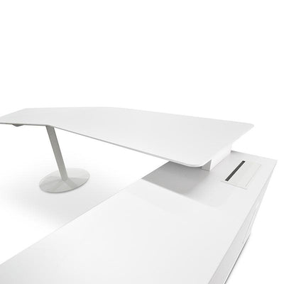 2.52m Executive Office Desk right Return - White