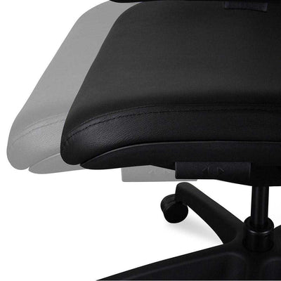 Ergonomic Leather Office Chair - Black