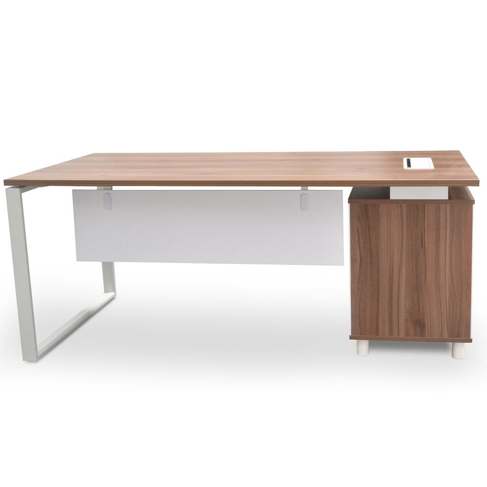 180cm Executive Office Desk With Left Return - Walnut