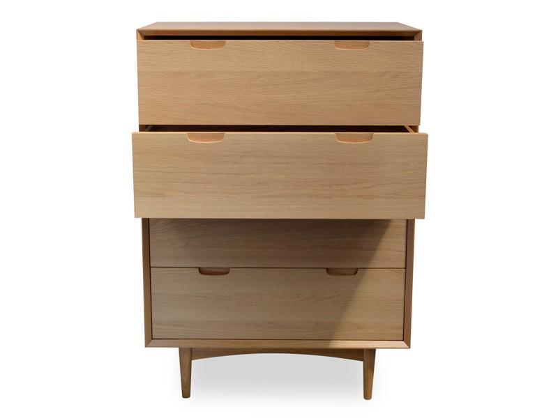 4 Drawer Chest Scandinavian Design - Natural