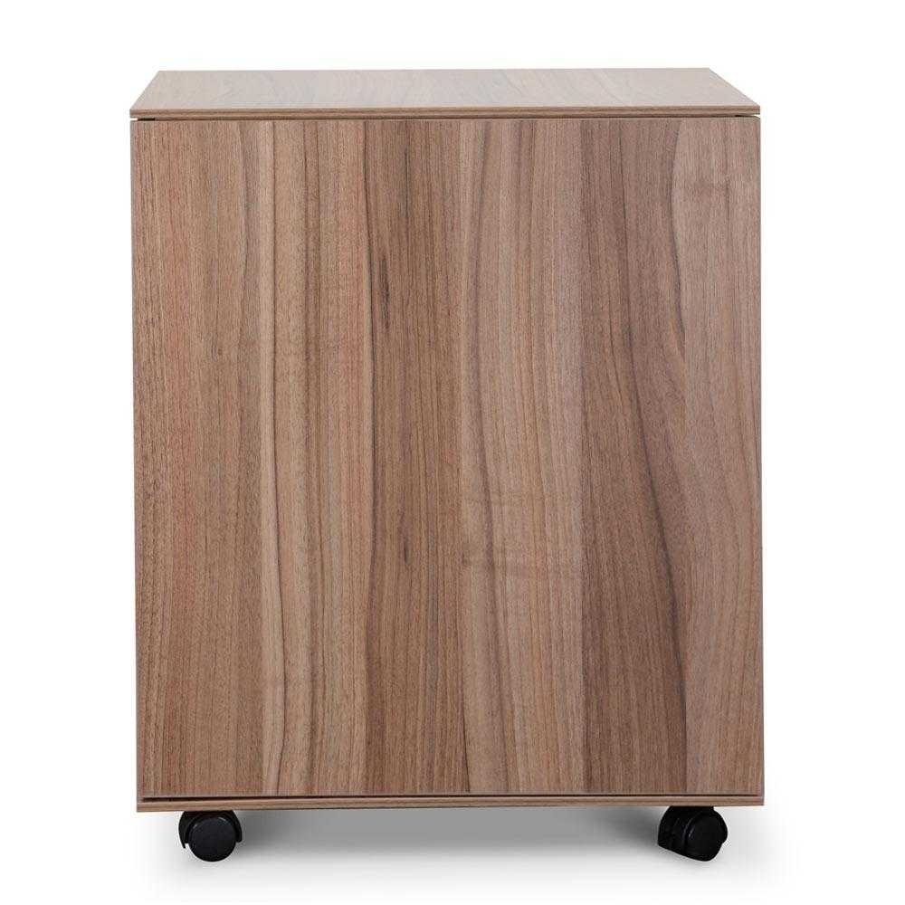 2 Drawer Mobile Pedestal - Walnut