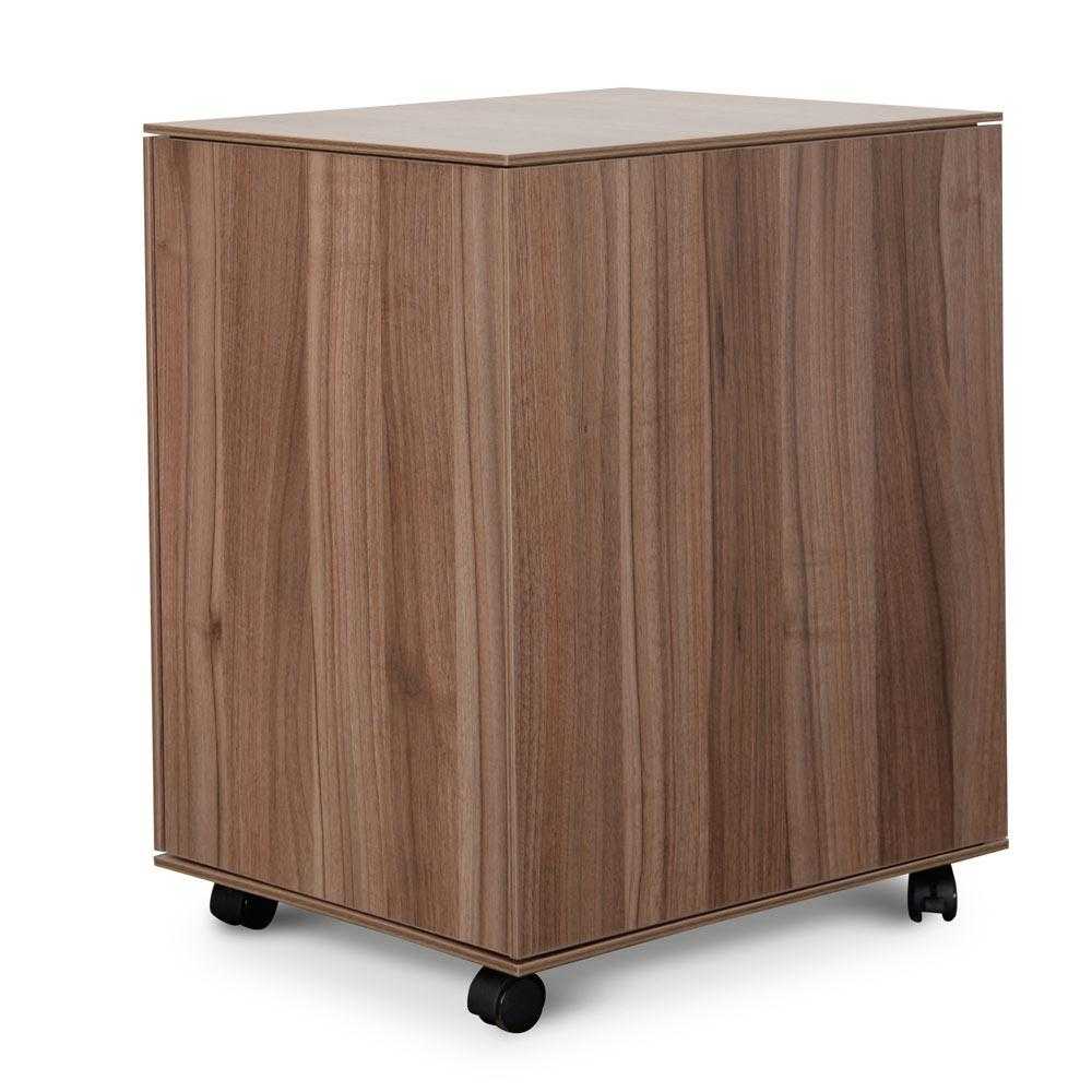 2 Drawer Mobile Pedestal - Walnut