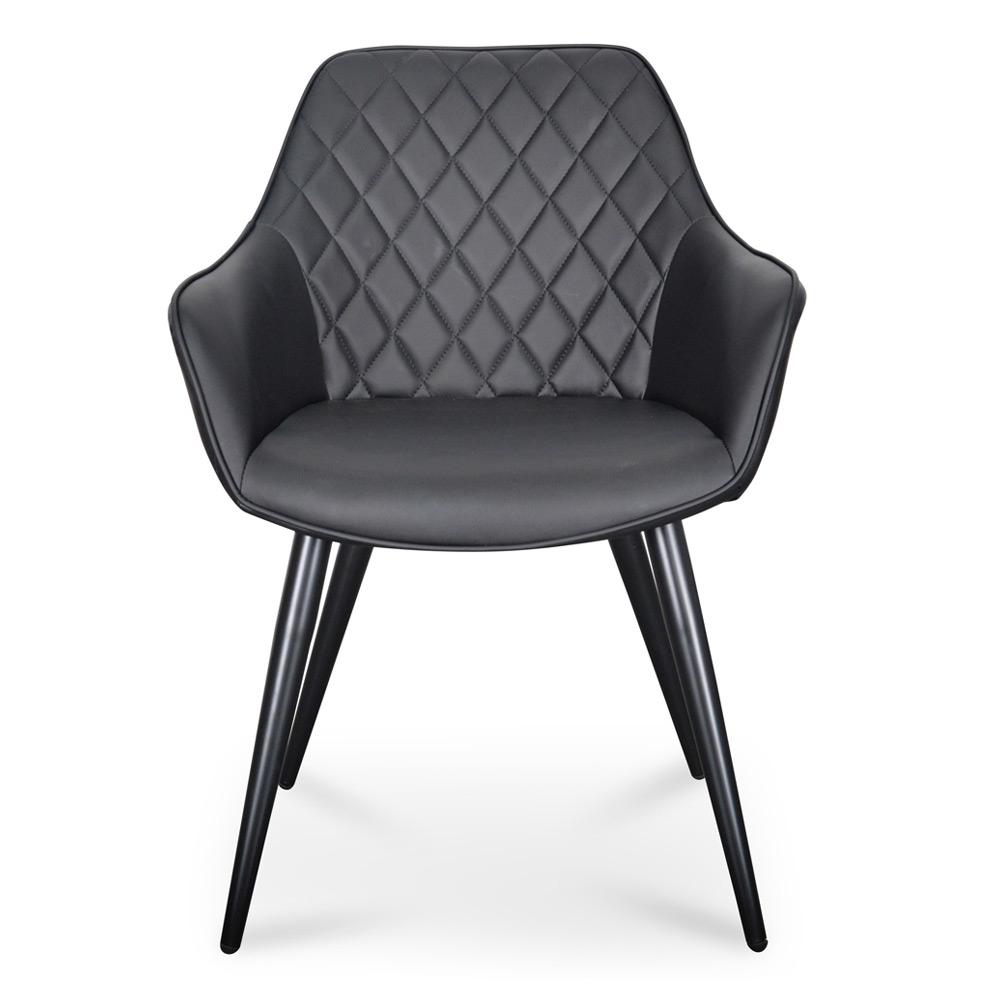 Dining Chair - Black PU (Set of 2)