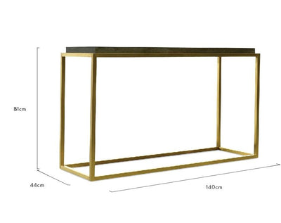 Console Table - Black - Golden