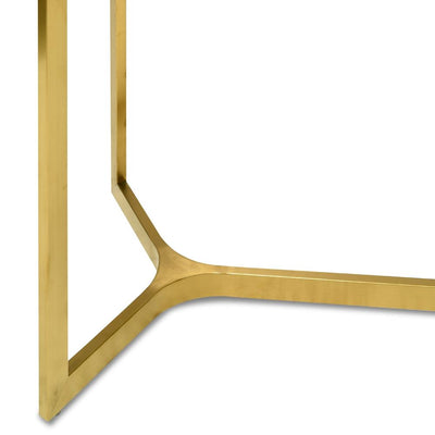 1.2m Glass Console Table - Gold Base