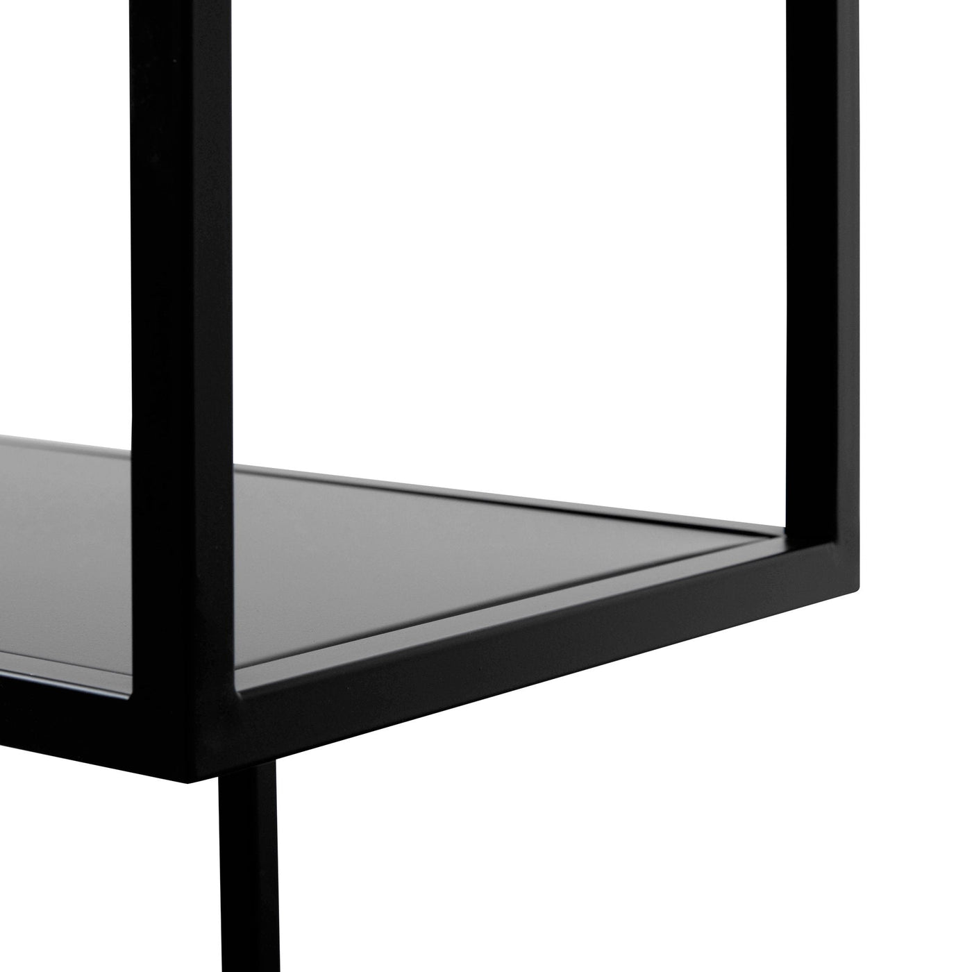 Black Metal Industrial Shelving Unit