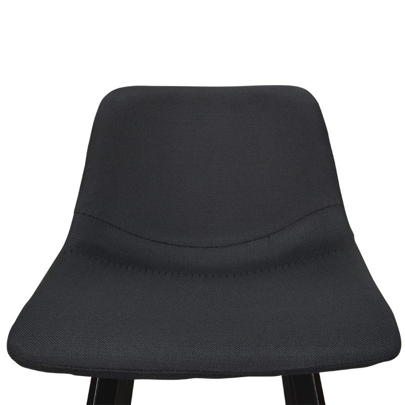 80cm Bar Stool in Black Fabric (Set of 2)