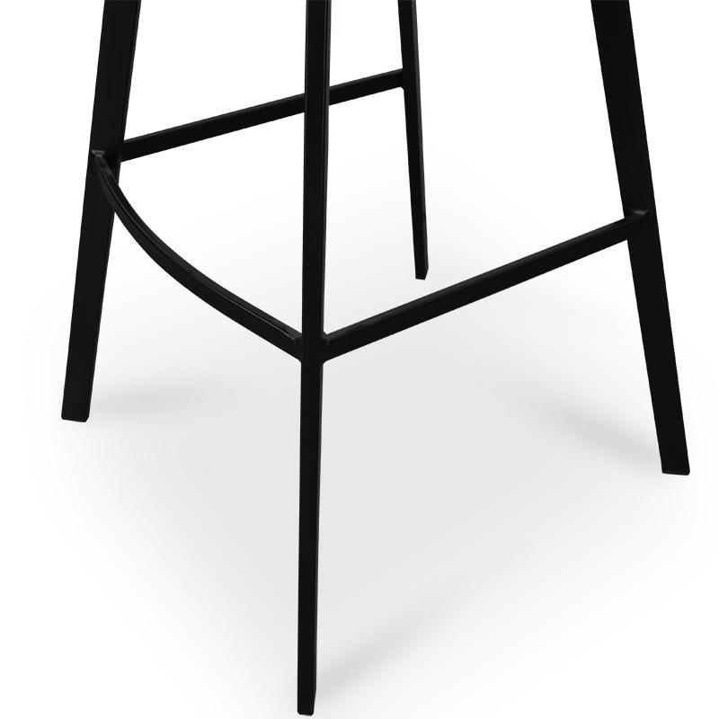 80cm Bar Stool in Black Fabric (Set of 2)