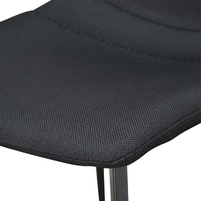 80cm Bar Stool in Black Fabric (Set of 2)