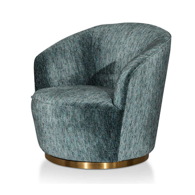 Fabric Lounge Chair - Emerald Green