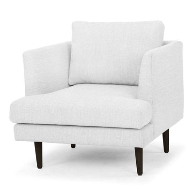 Armchair - Light Texture Grey - Black Legs