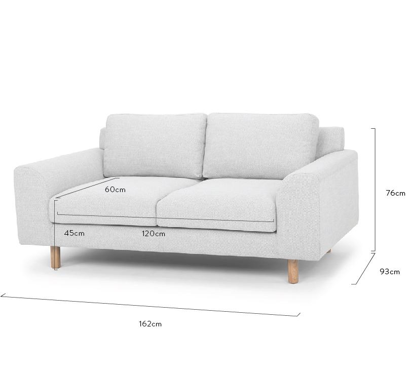 2 Seater Sofa - Light Texture Grey