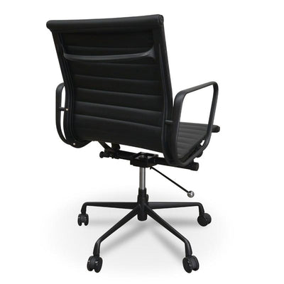 PU Leather Office Chair - Full Black