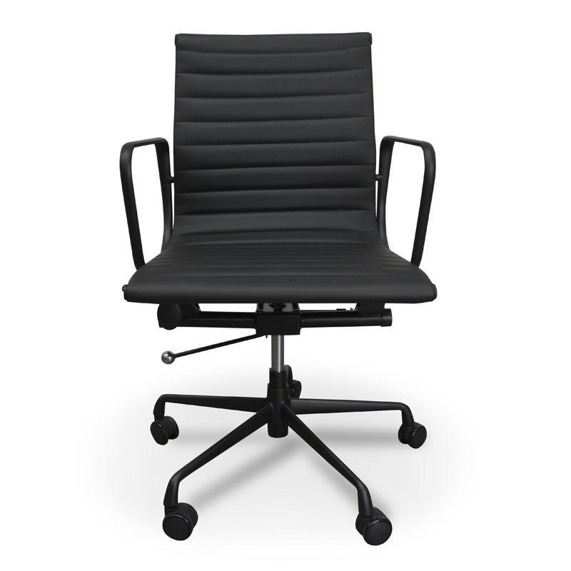 PU Leather Office Chair - Full Black