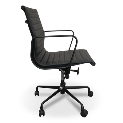 PU Leather Office Chair - Full Black