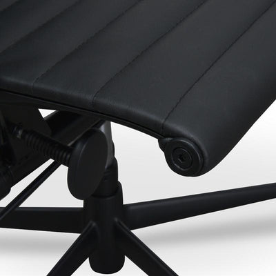 PU Leather Office Chair - Full Black