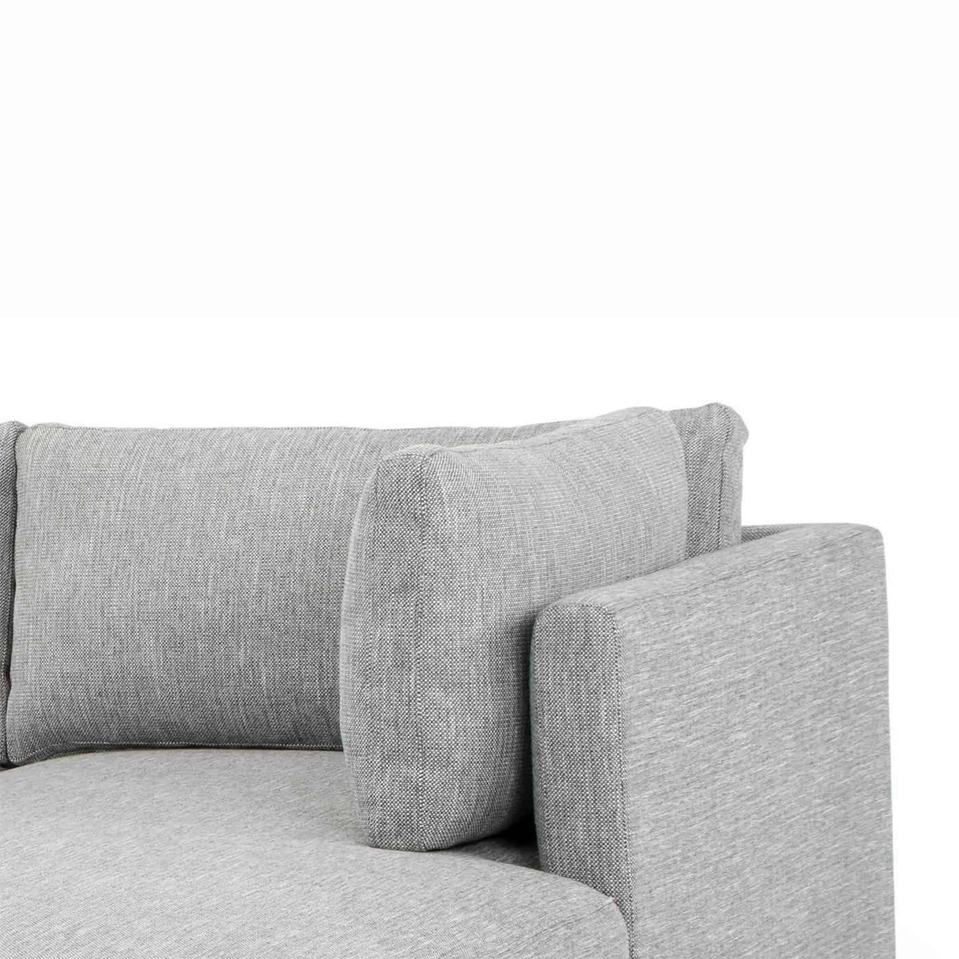 3 Seater Right Chaise Fabric Sofa - Graphite Grey