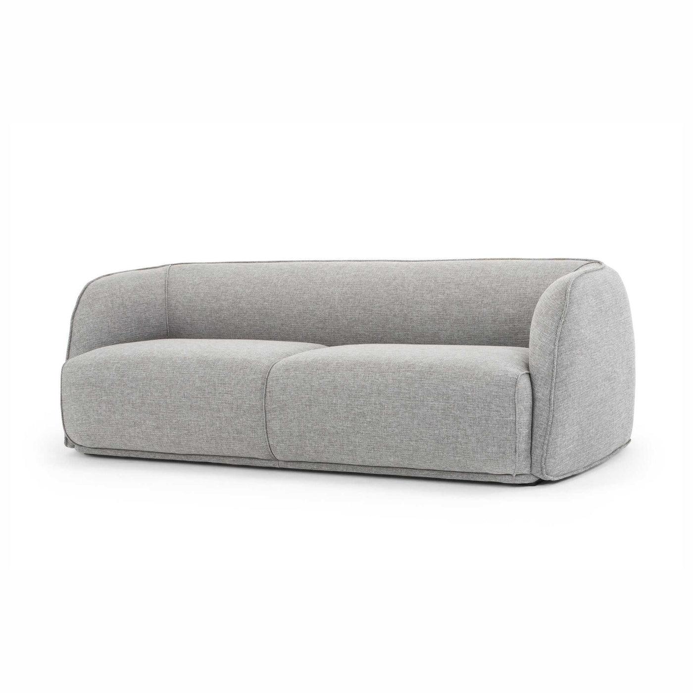 3 Seater Fabric Sofa in Graphite Grey - Black Legs