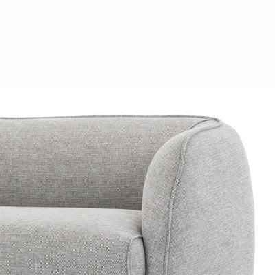 3 Seater Fabric Sofa in Graphite Grey - Black Legs