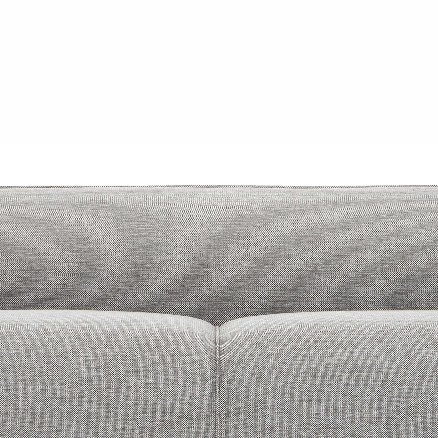 3 Seater Fabric Sofa in Graphite Grey - Black Legs