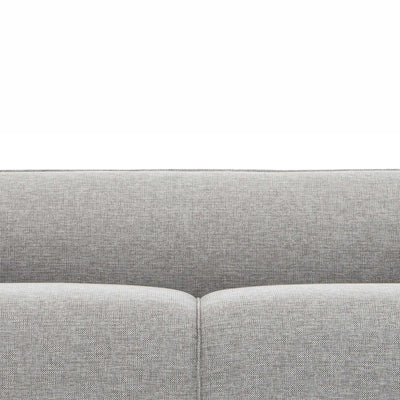 3 Seater Fabric Sofa in Graphite Grey - Black Legs