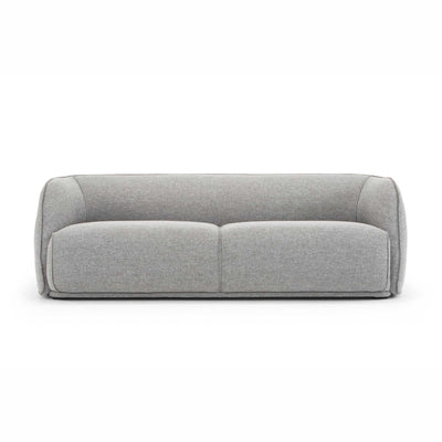 3 Seater Fabric Sofa in Graphite Grey - Black Legs