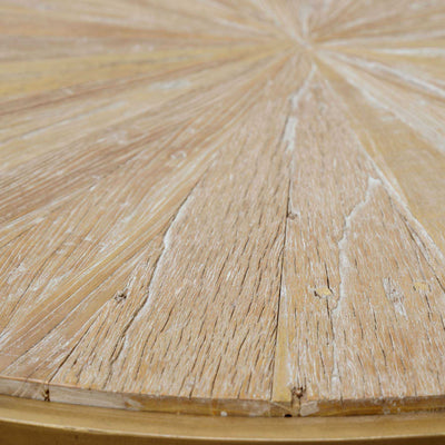 1m Round Elm Coffee Table