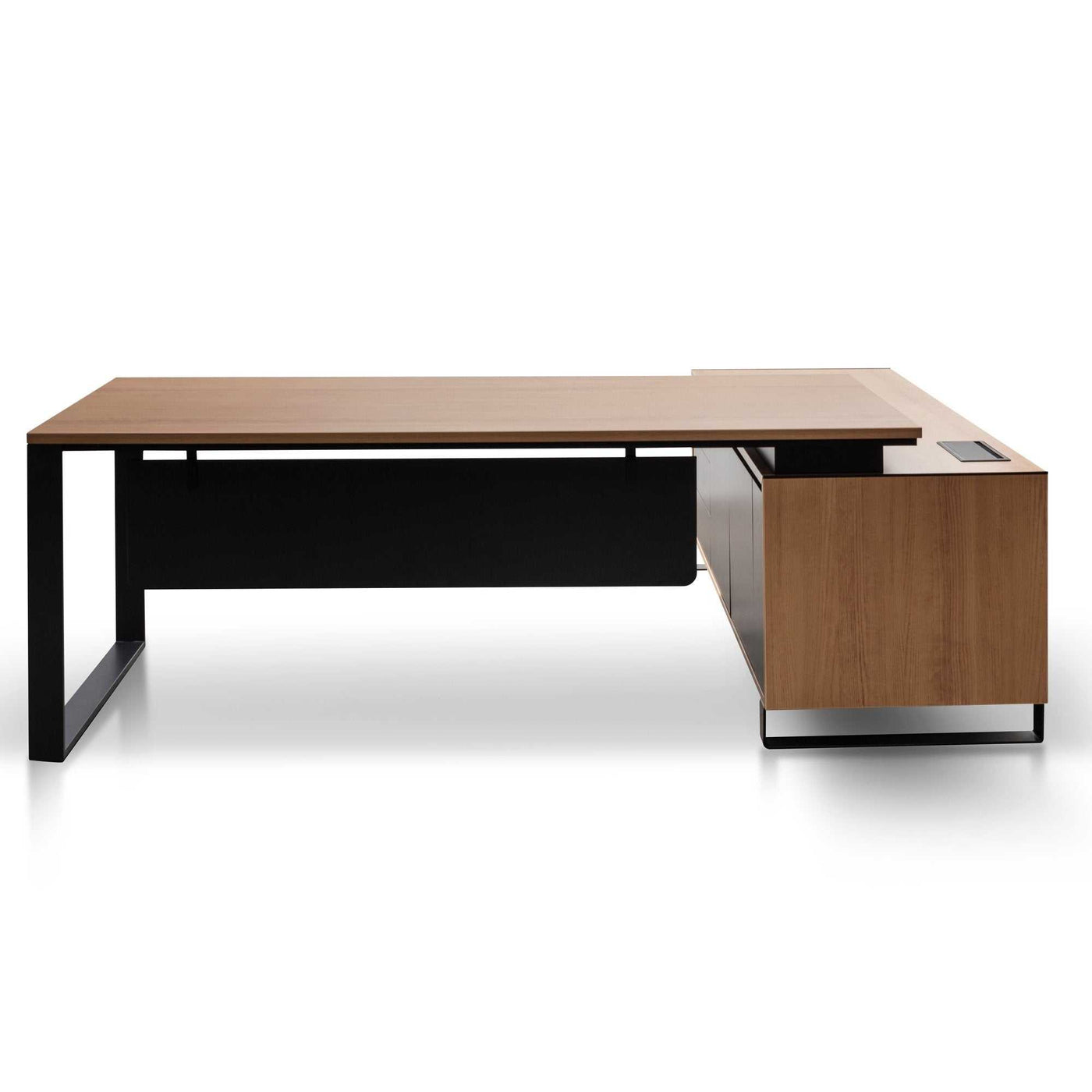 2.3m Left Return Office Desk - Natural