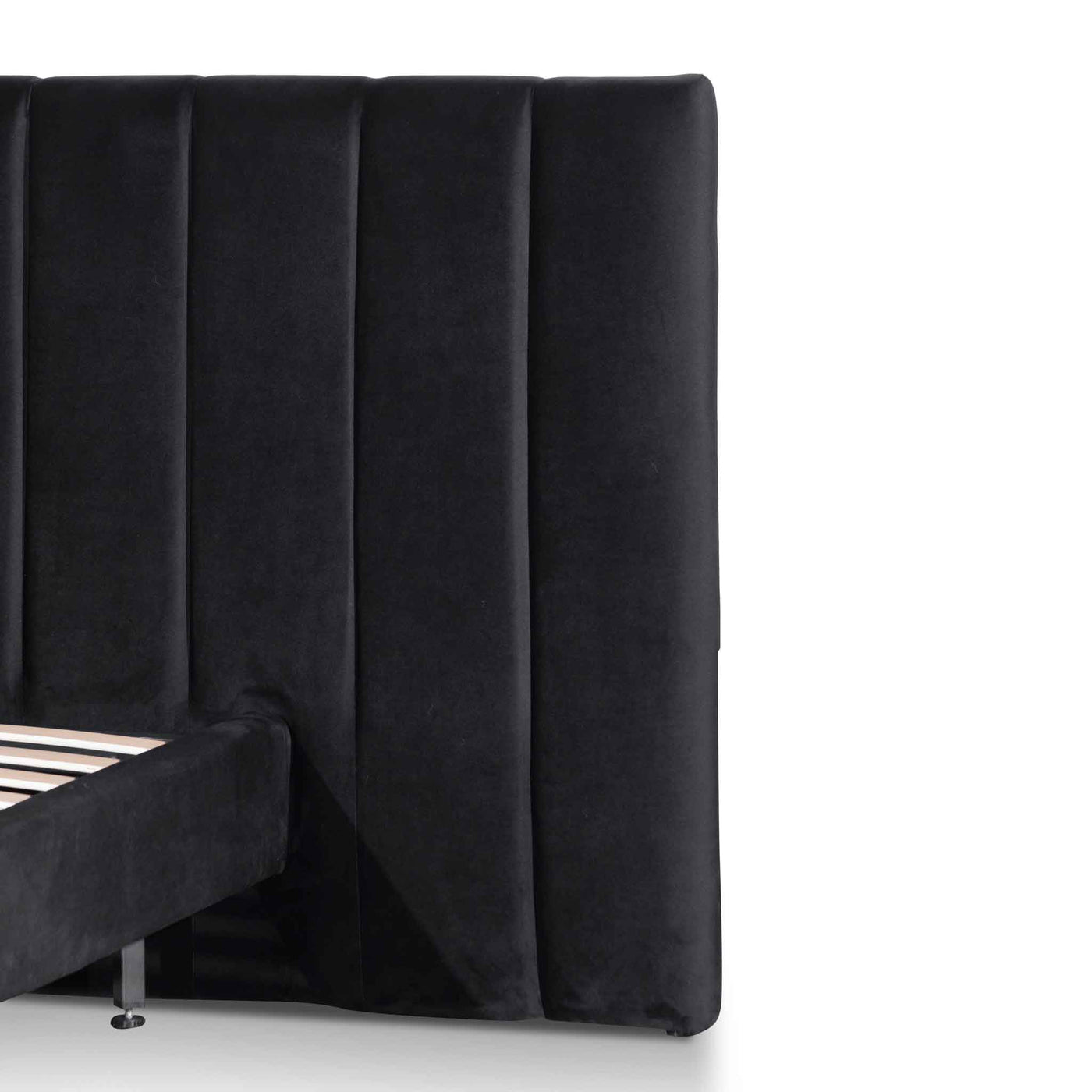 Queen Bed Frame - Black Velvet