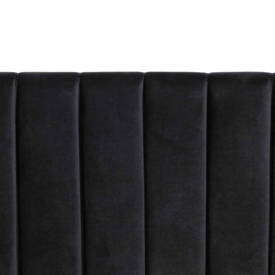 Queen Bed Frame - Black Velvet