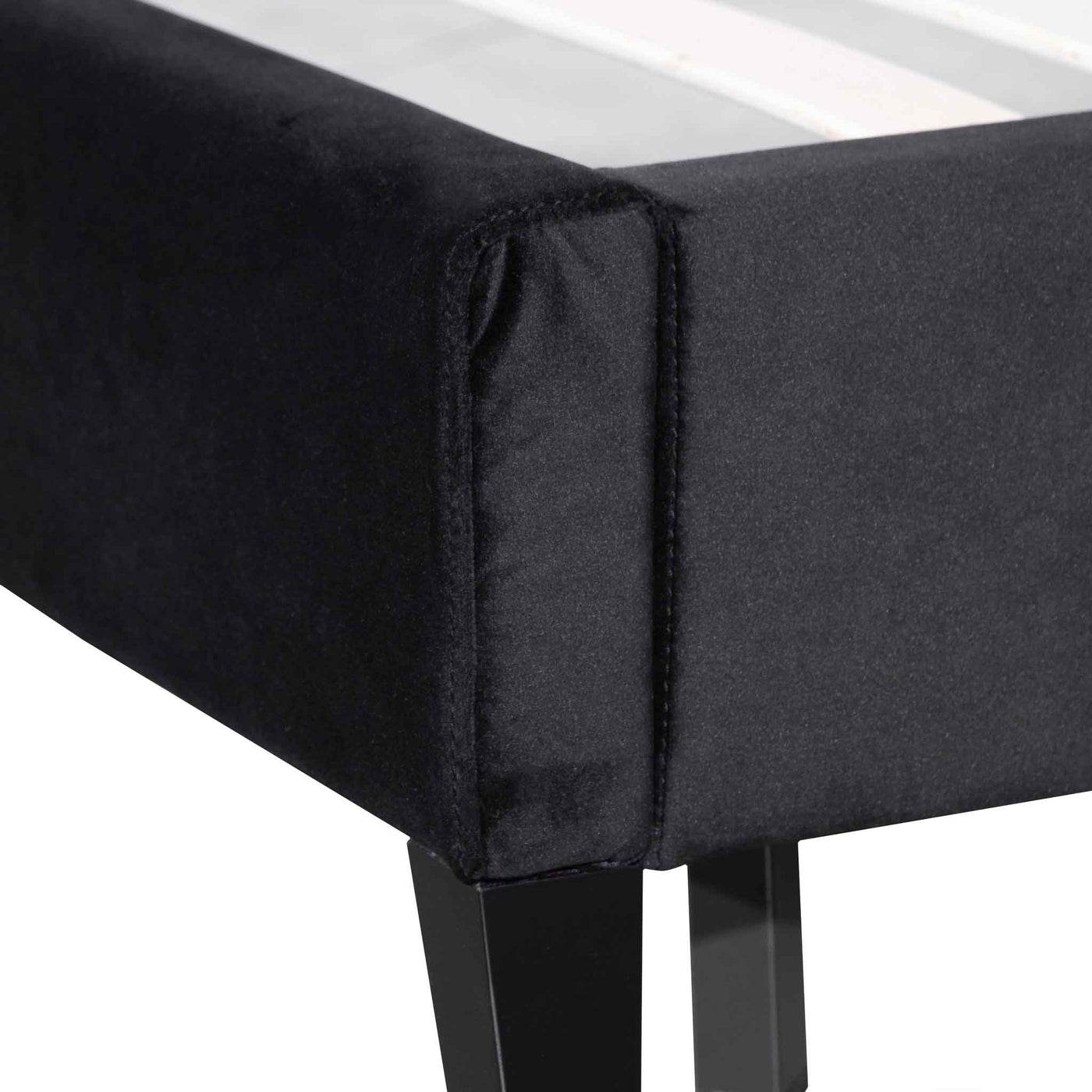 King Bed Frame - Black Velvet