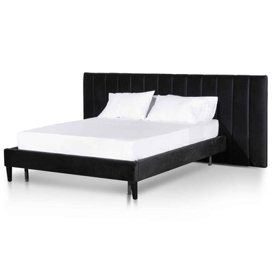 Queen Bed Frame - Black Velvet